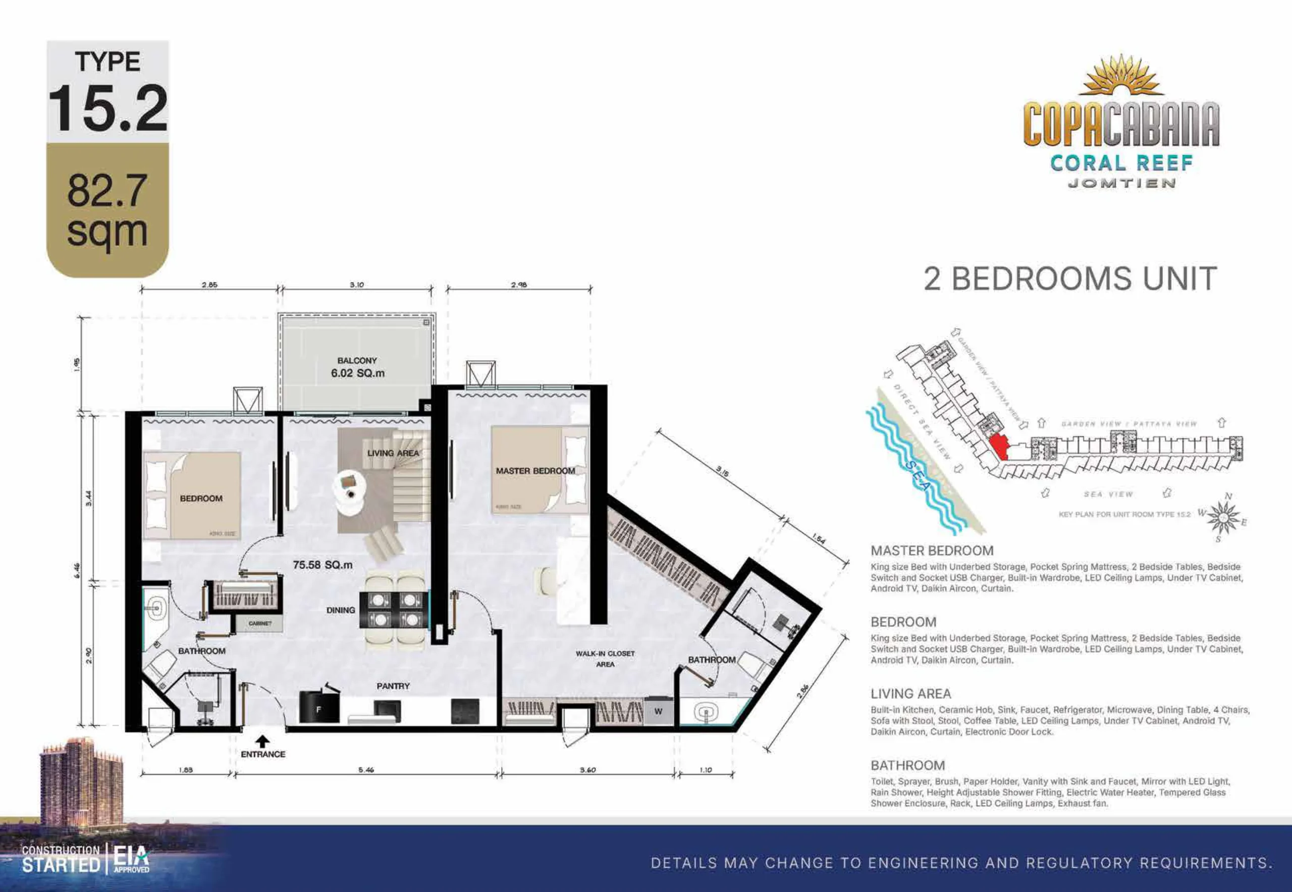 2 bed — 63.4–156 sqm (13 layouts)
