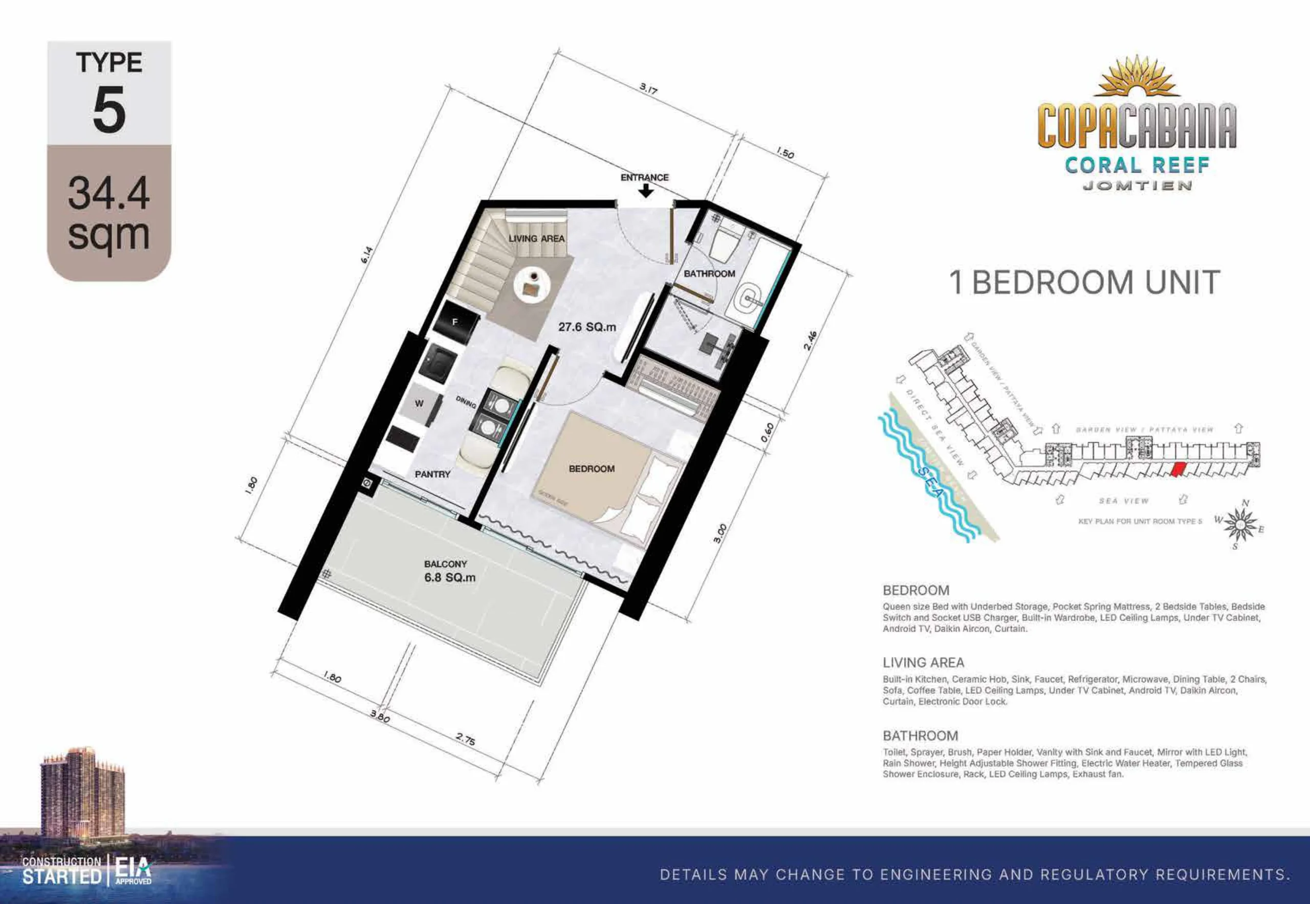 1 bed — 32.1–52.8 sqm (19 layouts)