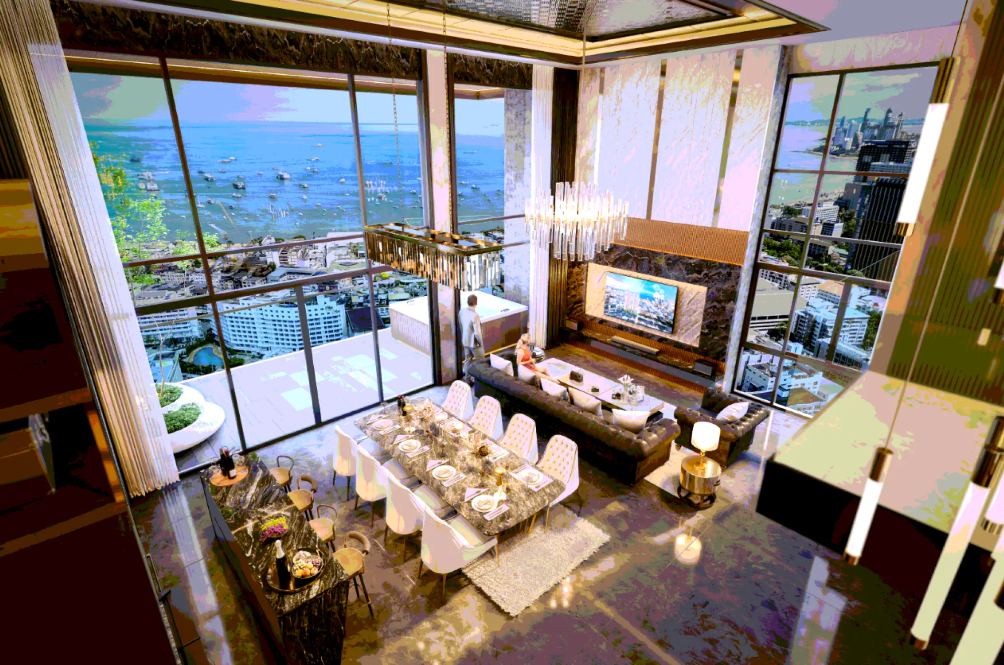 Grand Bay View Pattaya 4BR Sea view, 33rd Floor
