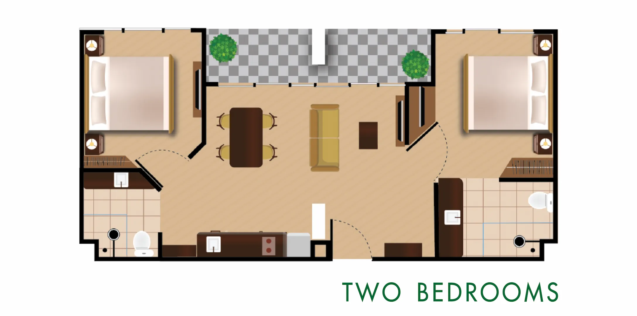 2 bedroom (incl. corner) — 49–53 sqm — from ~฿5.34M
