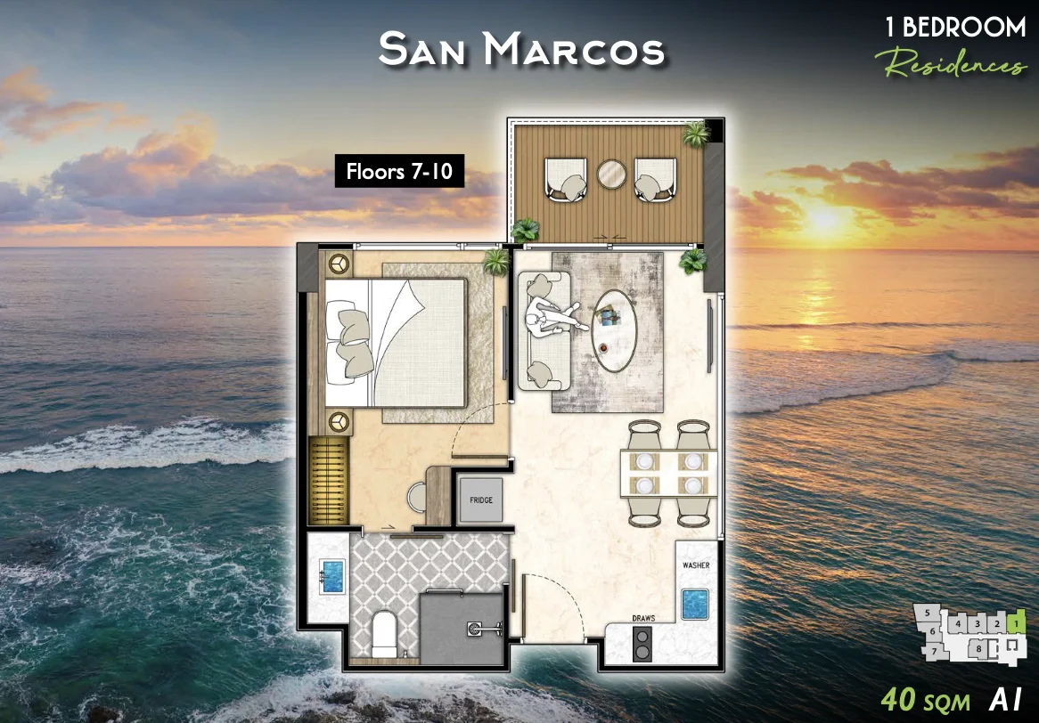 1 bed from 37 sqm to 3 bed / penthouse up to 256 sqm