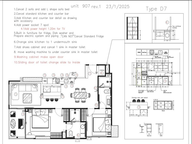 Riviera Malibu Residences 2BR Sea view, 9th Floor