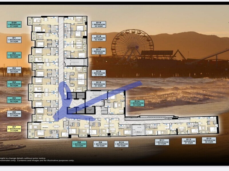 Riviera Malibu Residences 2BR Sea view, 9th Floor