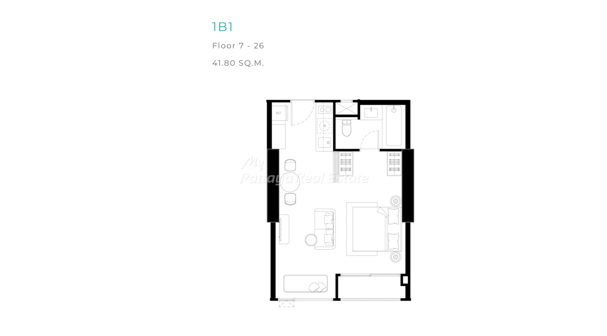 1B1 — 41.3–42.2 sqm — from ~฿8.36M