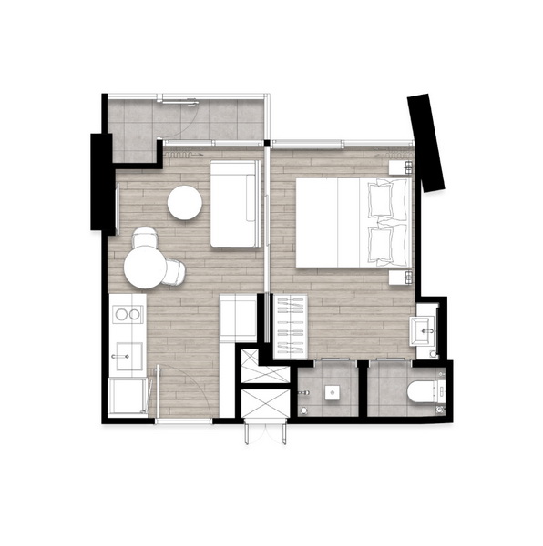 1 bedroom — 27–46 sqm — from ~฿4.75M