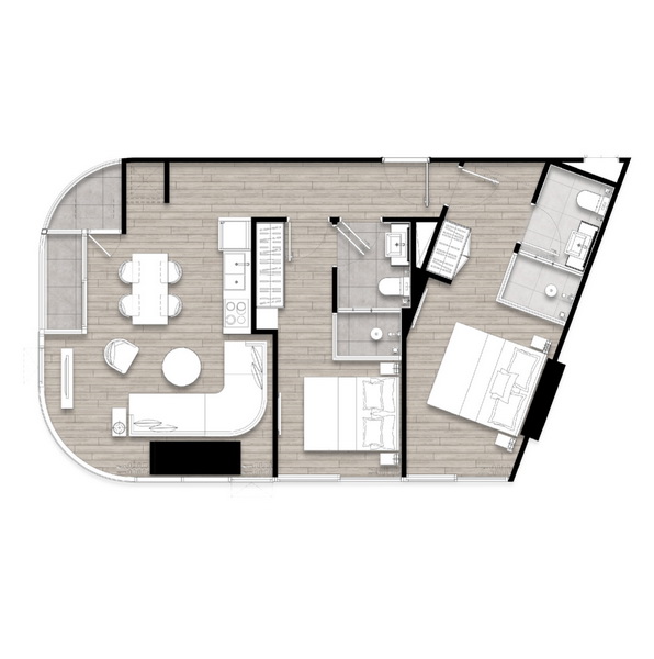 2 bedroom — 70–79 sqm