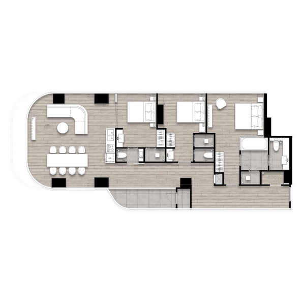 Luxury 3 bedroom — 129–137 sqm