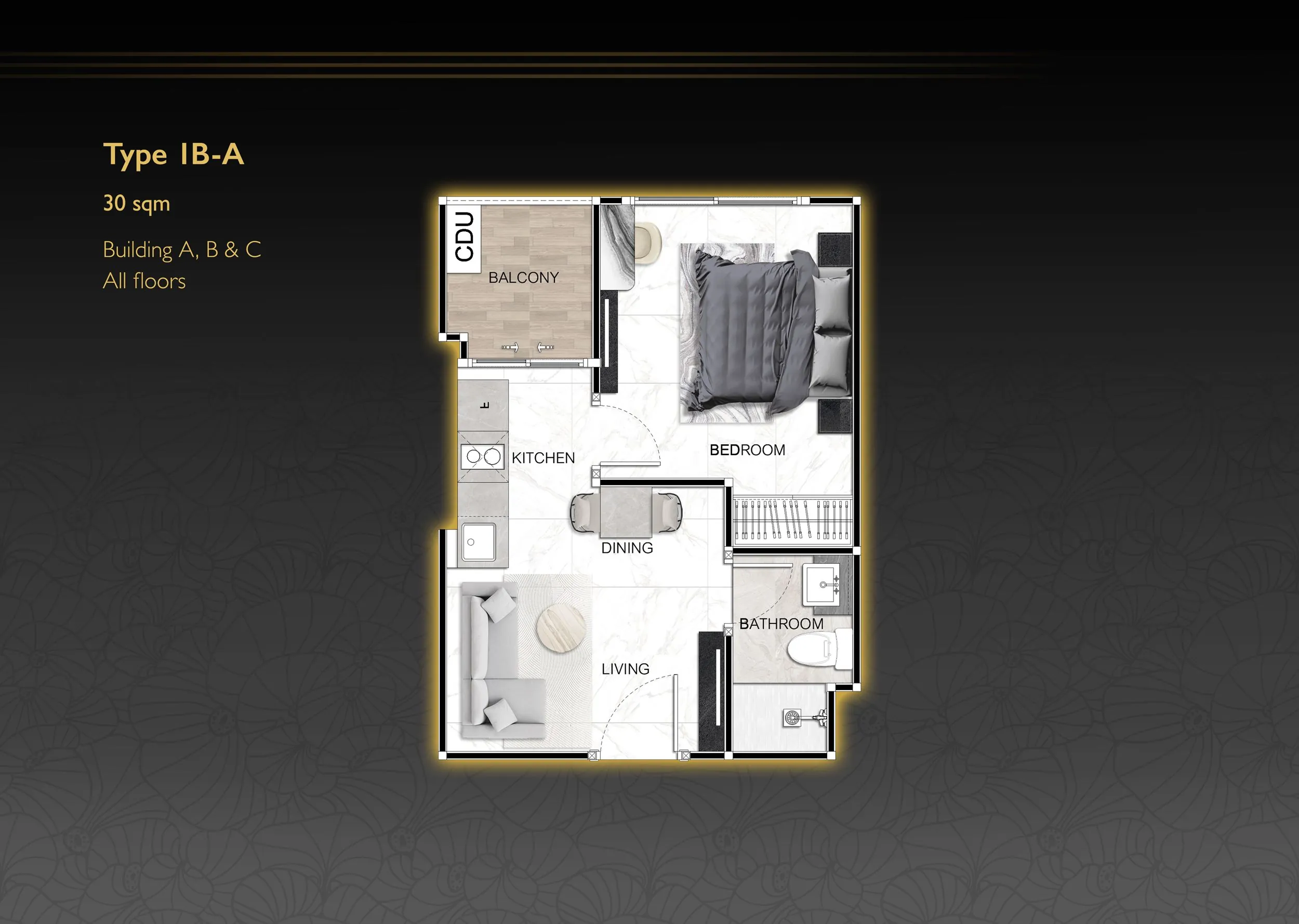1 bed, from 30 sqm — from ~฿2.8M