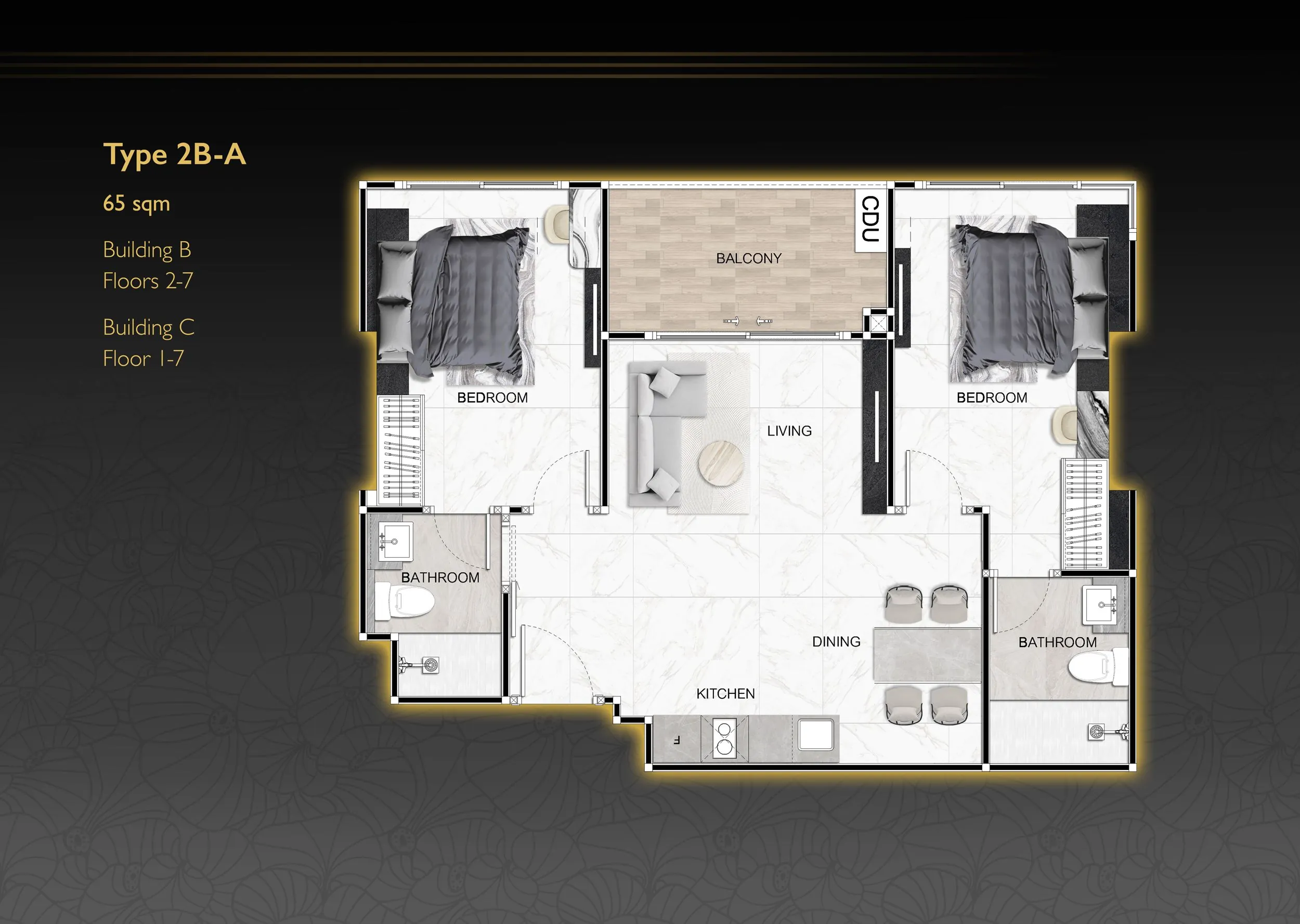 2 bed, up to 75 sqm — from ~฿6.05M