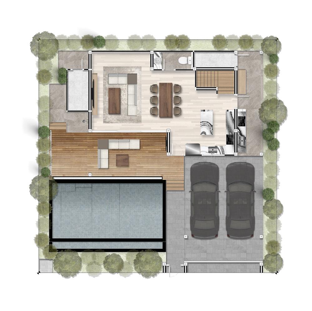 Villa A — 3 bed, 4 bath, 339 sqm — from ~฿20M