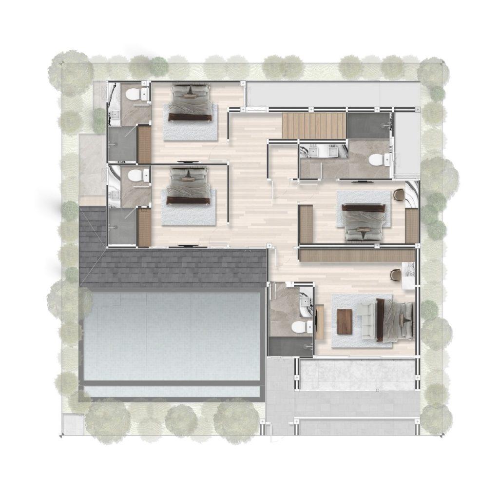 Villa B — 4 bed, 5 bath, 339 sqm