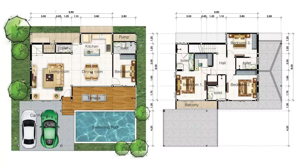 Grande — 4 bed, 4 bath, ~220–265 sqm — from ~฿22.99M